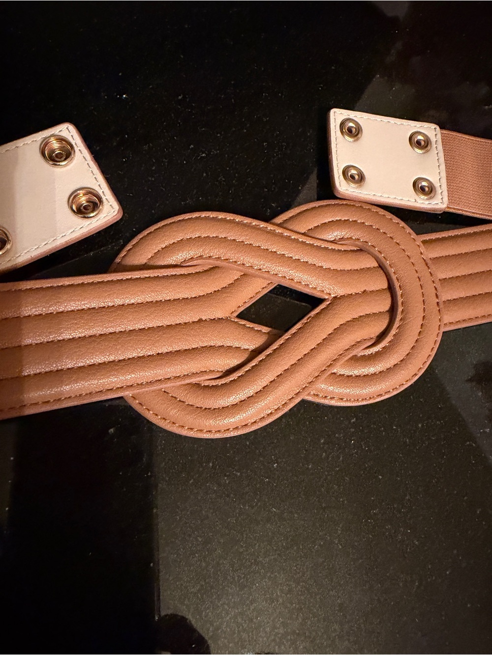White House Black Market Knotted Stretch Waist Belt - Brown